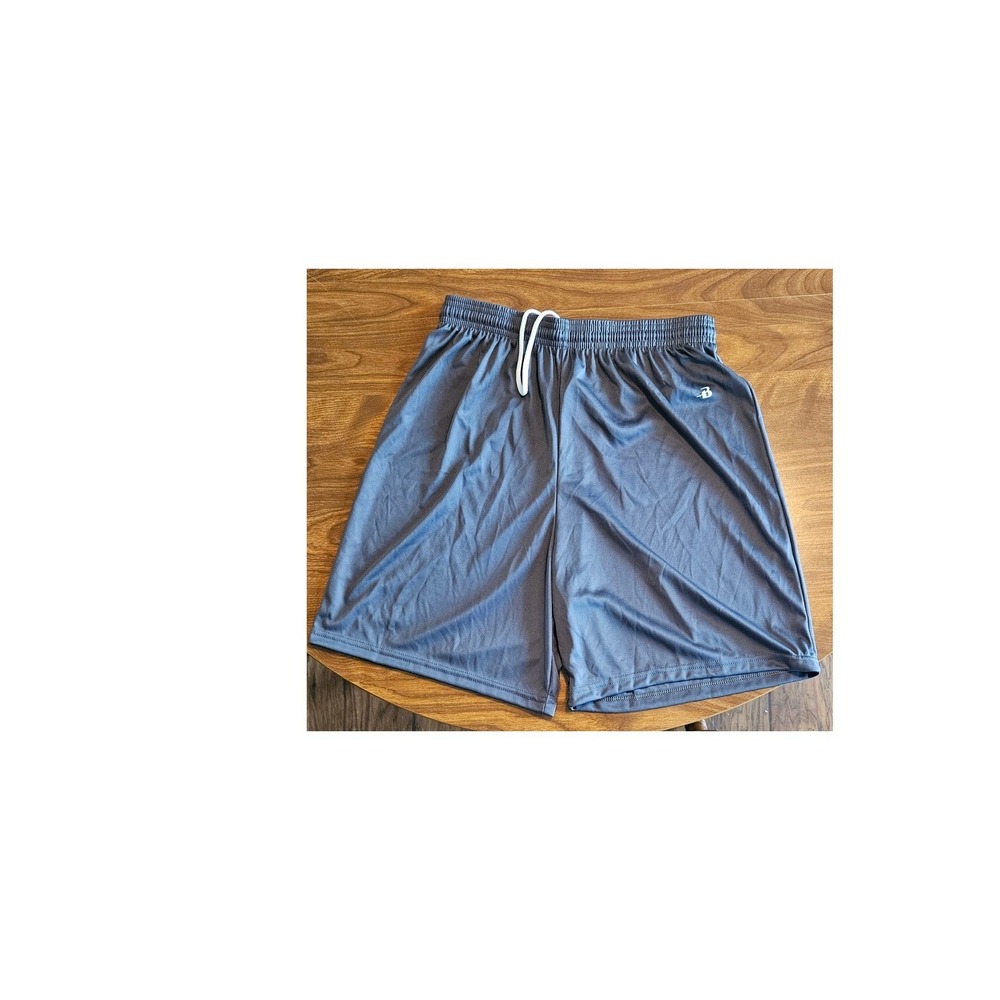 Badger Sport Youth XL Gray‎ Athletic Shorts with Drawstring Elastic Waist